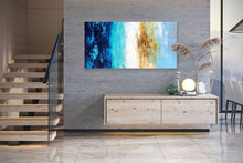Load image into Gallery viewer, Blue Yellow Abstract Painting Seascape horizon Painting Kp088