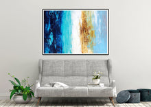 Load image into Gallery viewer, Blue Yellow Abstract Painting Seascape horizon Painting Kp088