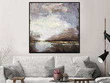 Load image into Gallery viewer, Brown Abstract Painting Original Lake Wall Art Beige Painting Sp025