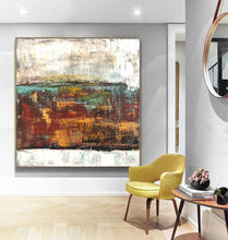 Load image into Gallery viewer, Brown And Yellow Gtay Texture Abstract Paintings On Canvas Sp057