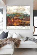 Load image into Gallery viewer, Brown And Yellow Gtay Texture Abstract Paintings On Canvas Sp057