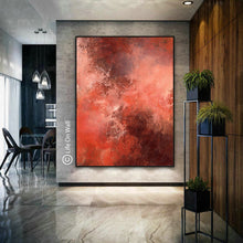 Load image into Gallery viewer, Brown Peach Red Abstract Painting Original Abstract Art Wp058