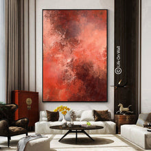 Load image into Gallery viewer, Brown Peach Red Abstract Painting Original Abstract Art Wp058
