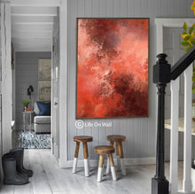 Load image into Gallery viewer, Brown Peach Red Abstract Painting Original Abstract Art Wp058