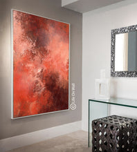 Load image into Gallery viewer, Brown Peach Red Abstract Painting Original Abstract Art Wp058