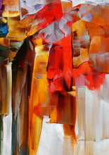 Load image into Gallery viewer, Brown Red White Abstract Painting Colorful Living Room Art Wp052