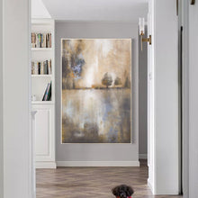 Load image into Gallery viewer, Brown Tree Art Lake Scenery Acrylic Painting Landscape Home Decoration Wp003