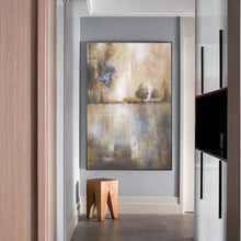 Load image into Gallery viewer, Brown Tree Art Lake Scenery Acrylic Painting Landscape Home Decoration Wp003