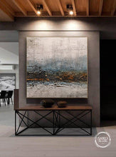 Load image into Gallery viewer, Brown White Gray Abstract Painting for Office Sp013