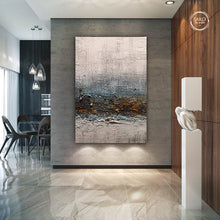 Load image into Gallery viewer, Brown White Gray Abstract Painting for Office Sp013