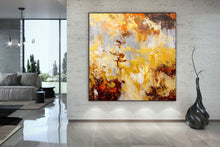 Load image into Gallery viewer, Brown Yellow Grey Modern Wall Art Wall Art Decor Original Abstract Art Kp107