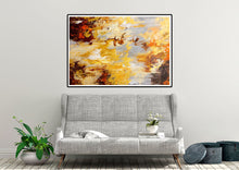 Load image into Gallery viewer, Brown Yellow Grey Modern Wall Art Wall Art Decor Original Abstract Art Kp107