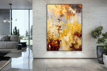 Load image into Gallery viewer, Brown Yellow Grey Modern Wall Art Wall Art Decor Original Abstract Art Kp107