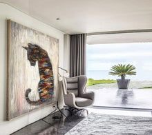 Load image into Gallery viewer, Cat Painting Abstract Animal Painting Living Room Art Sp042