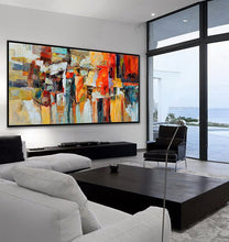 Load image into Gallery viewer, Colorful Abstract Painting Red Modern Canvas Painting Sp074