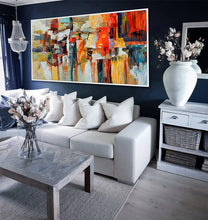 Load image into Gallery viewer, Colorful Abstract Painting Red Modern Canvas Painting Sp074