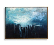 Load image into Gallery viewer, Dark Blue Abstract Canvas Painting Sky Landscape Oil Painting Sp079