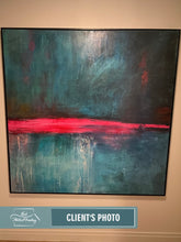 Load image into Gallery viewer, Dark Blue Abstract Painting Original Artwork Green Texture Painting Sp047