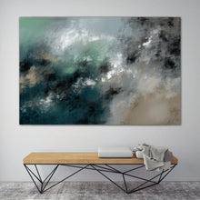 Load image into Gallery viewer, Deep Green Gray Abstract Painting Contemporary Art On Canvas Kp087