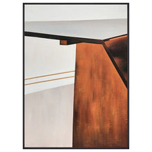 Load image into Gallery viewer, Geometric Brown Acrylic Painting Grey Handmade Color Split Joint Oil Painting Wp006