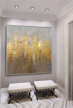 Load image into Gallery viewer, Glod Abstract Painting On Canvas Oversized Acrylic Painting Sp059