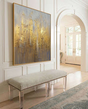 Load image into Gallery viewer, Glod Abstract Painting On Canvas Oversized Acrylic Painting Sp059