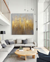 Load image into Gallery viewer, Glod Abstract Painting On Canvas Oversized Acrylic Painting Sp059