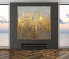 Load image into Gallery viewer, Glod Abstract Painting On Canvas Oversized Acrylic Painting Sp059