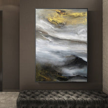 Load image into Gallery viewer, Gold Ocean Art Acrylic Painting Hand Painted Large Living Room Wall Art Wp065
