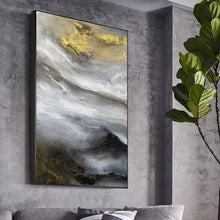 Load image into Gallery viewer, Gold Ocean Art Acrylic Painting Hand Painted Large Living Room Wall Art Wp065