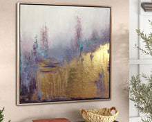 Load image into Gallery viewer, Gold Purple Abstract Painting Original Artwork Sp022