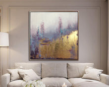 Load image into Gallery viewer, Gold Purple Abstract Painting Original Artwork Sp022