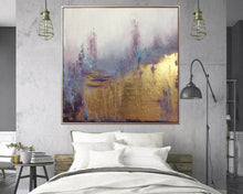 Load image into Gallery viewer, Gold Purple Abstract Painting Original Artwork Sp022