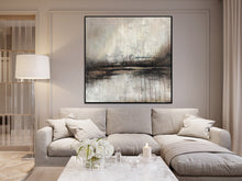 Load image into Gallery viewer, Gray White Brown Abstract Painting Living Room Artwork Sp024