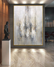 Load image into Gallery viewer, Gray Abstract Acrylic Painting Modern Textured Canvas Art Sp095
