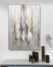 Load image into Gallery viewer, Gray Abstract Acrylic Painting Modern Textured Canvas Art Sp095