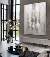 Load image into Gallery viewer, Gray Abstract Acrylic Painting Modern Textured Canvas Art Sp095