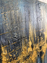 Load image into Gallery viewer, Gray Abstract Painting Gold Leaf Art Original Office Decor Contemporary Art Sp032