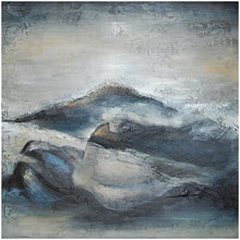Load image into Gallery viewer, Gray Abstract Painting Landscape Blue Black Mountain Painting Wp022