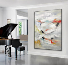Load image into Gallery viewer, Gray Abstract Painting Oversized Modern Canvas Painting Sp071