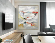 Load image into Gallery viewer, Gray Abstract Painting Oversized Modern Canvas Painting Sp071