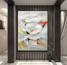Load image into Gallery viewer, Gray Abstract Painting Oversized Modern Canvas Painting Sp071