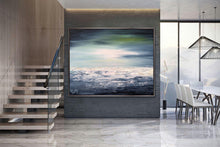 Load image into Gallery viewer, Gray Beach Abstract Painting Light Blue Modern art Contemporary Artwork Wp081
