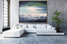 Load image into Gallery viewer, Gray Beach Abstract Painting Light Blue Modern art Contemporary Artwork Wp081