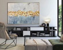 Load image into Gallery viewer, Gray Blue Abstract Painting Oversized Painting Sp070