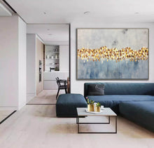 Load image into Gallery viewer, Gray Blue Abstract Painting Oversized Painting Sp070