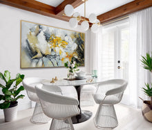 Load image into Gallery viewer, Gray Yellow Textured Acrylic Abstract Painting On Canvas Sp099