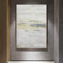 Load image into Gallery viewer, Gray Yellow Textured Painting Oversized Abstract Art Wp045