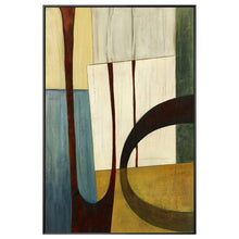 Load image into Gallery viewer, Green Abstract Canvas Art Geometric Blue Painting Acrylic Canvas Painting Wp074