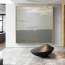 Load image into Gallery viewer, Grey And White Abstract Painting Palette Knife Contemporary Painting Sp053